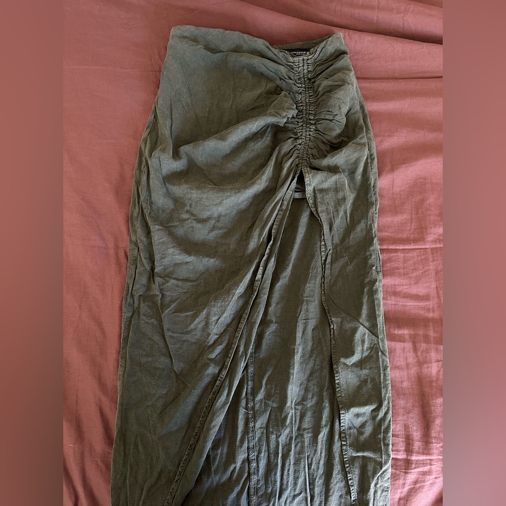 Faded Green Long Skirt (brand: zara) (size M)